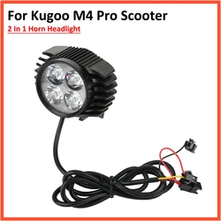 Faro per Kugoo M4 Pro Scooter elettrico bicicletta 12-80V 2 In 1 clacson e luci sicurezza notturna avviso parti di ricambio della lampada