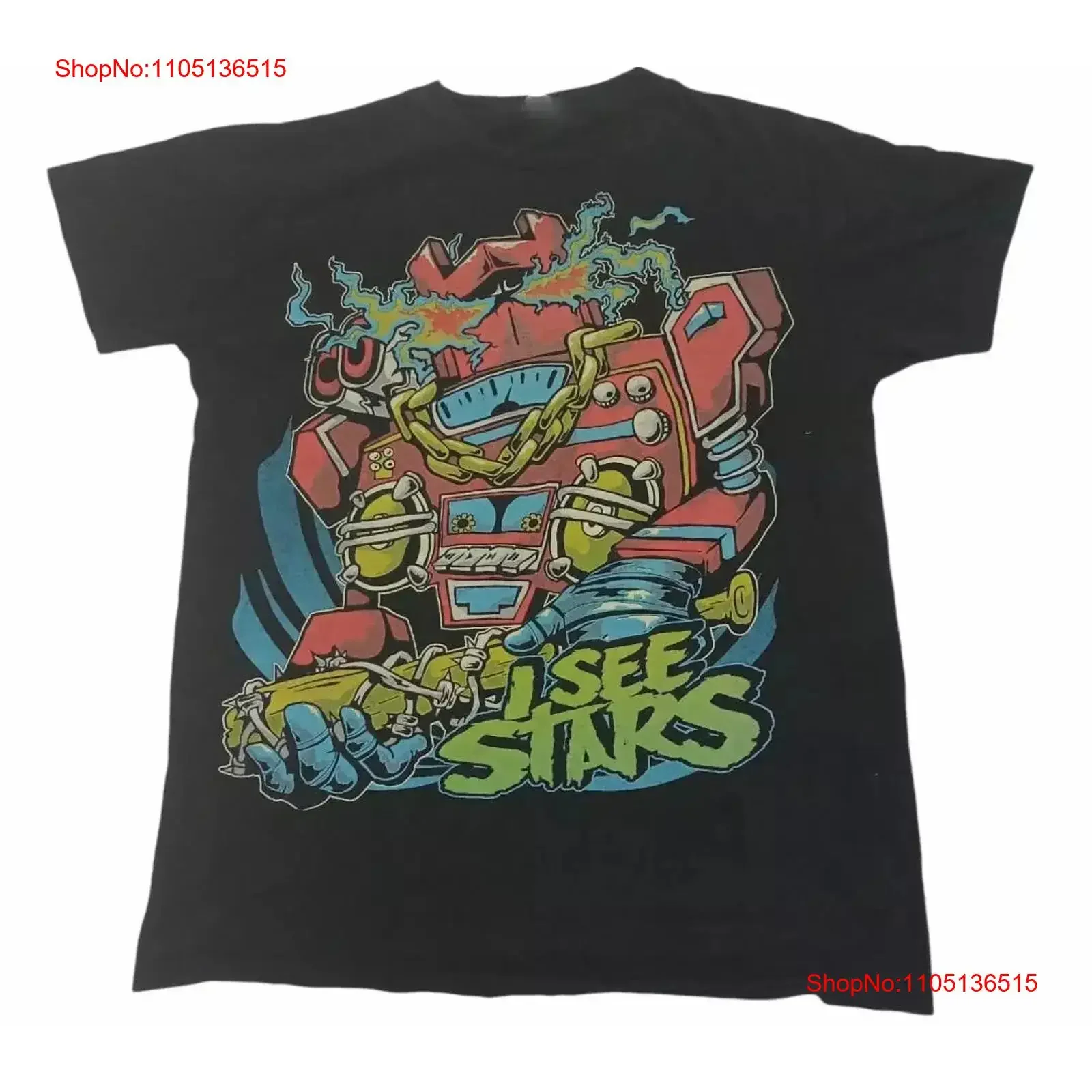 I See Stars Band 3D Album T Shirt Black S 2345XL 1G0001 vintage Washed homme Stylish Comfortable Breathable