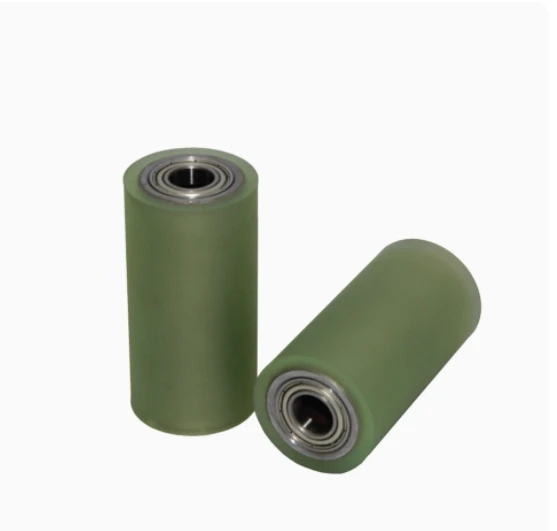 1pcs Polyurethane Iron Core Rubber-coated Printing Machine with Double-bearing Roller Diameter 30mm Rubber-coated Roller
