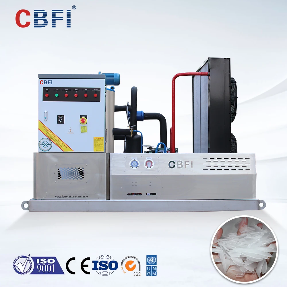 CBFI 3000kg/day Flake Ice Machine Manufacturer Ice Flake Machine Commercial Snow Ice Flake Machine Water Cooling