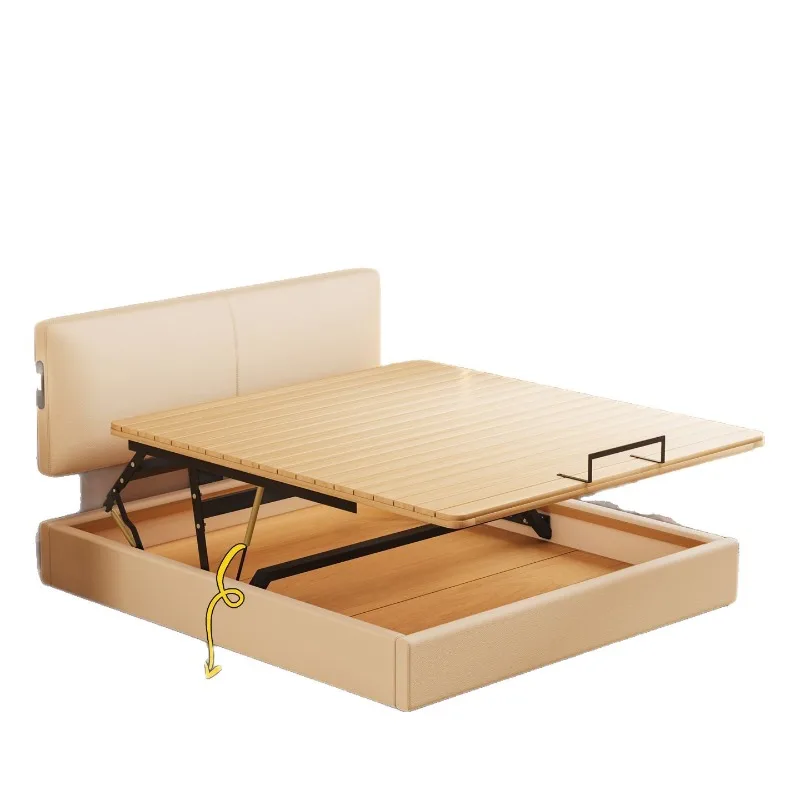 pneumatic translational storage air pressure high box storage small apartment master bedroom thin bedside