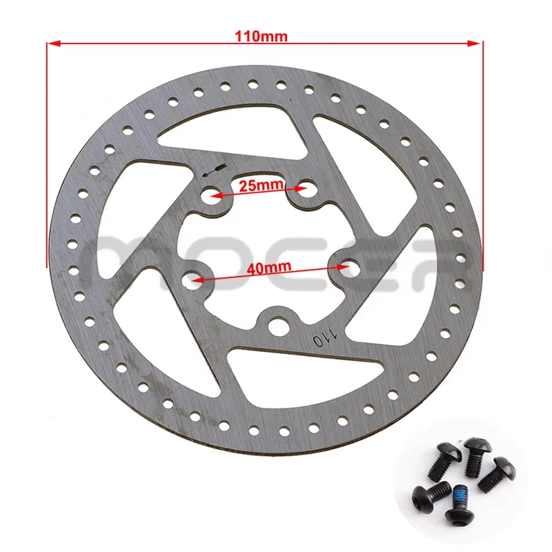 Rotore del freno a disco della bici da 110MM con 5 bulloni rotori per biciclette in acciaio inossidabile per bici da strada Mountain Bike MTB M365 Scooter elettrico