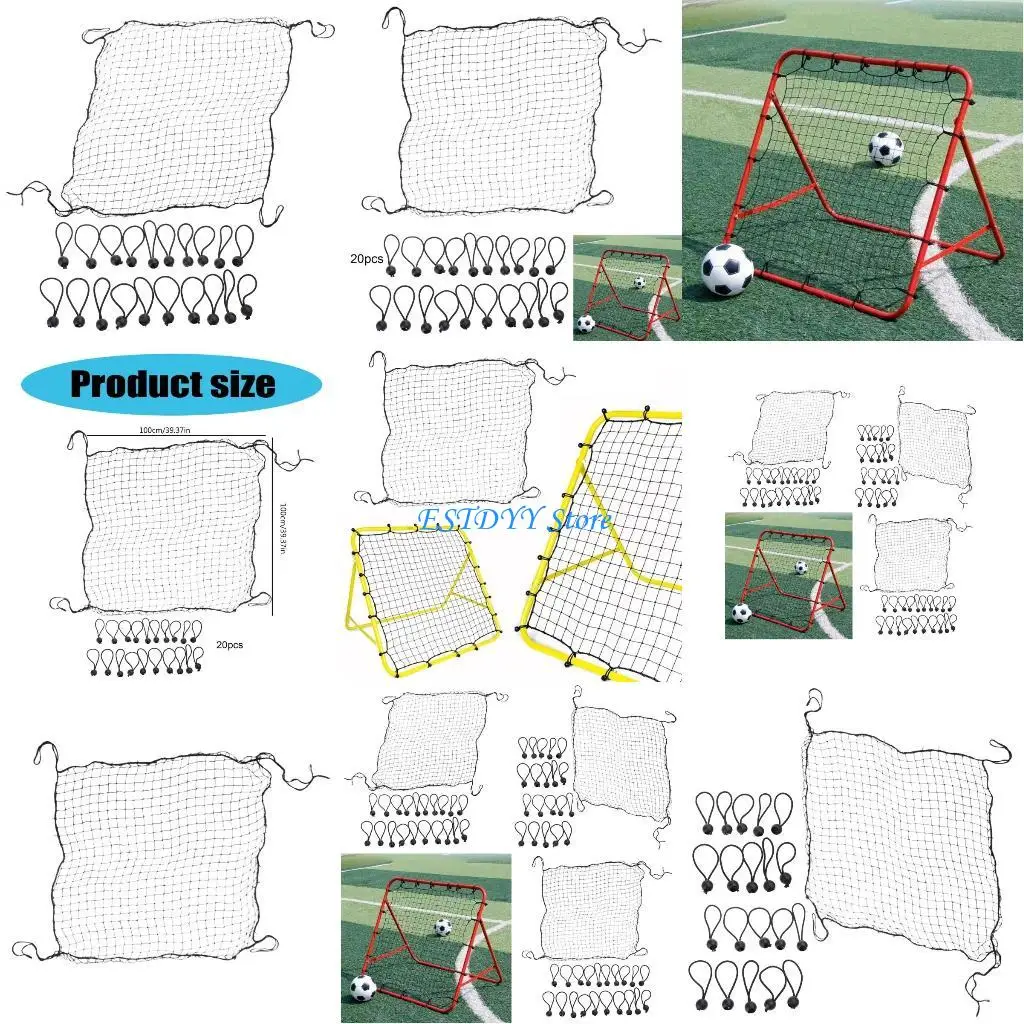 G6DE 축구 리바운드 선수 20 탄성 로프 키커 풋 풋볼 풋볼 리바운드 그물 퀵 어셈블리 축구 그물 훈련 장비