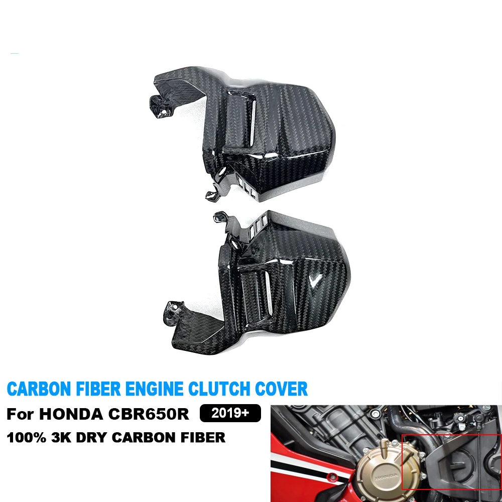 AKOSO 3K Carbon Fiber Engine Covers for Honda CB650R/CBR650R - alternate angle