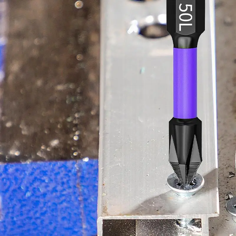 Screwdriver Bit Set Steel Magnetic Drill Bit Set Multi-Purpose Screwdriver Bits For 1/4 Inch Screwdrivers Impact Resistant Drill
