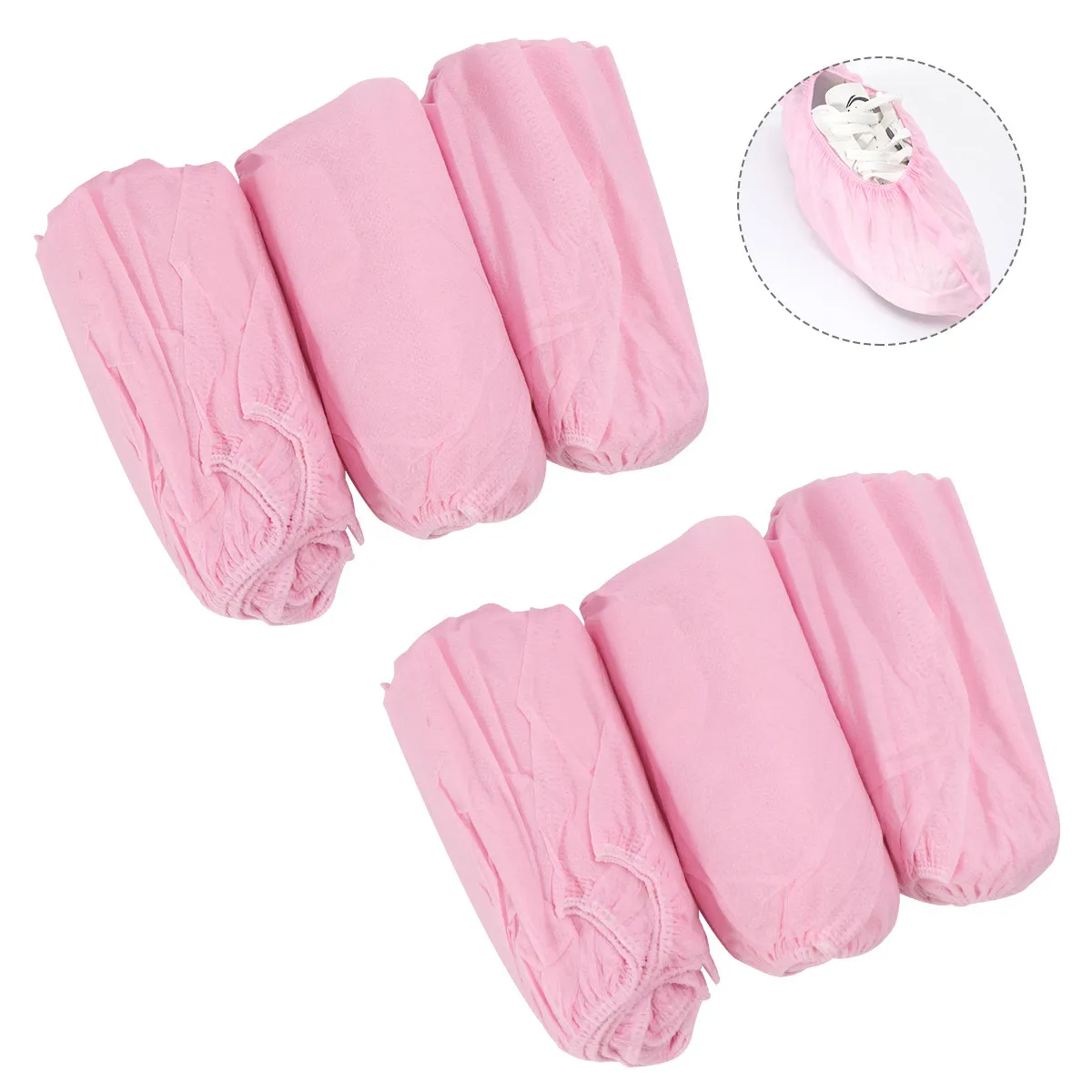 

100Pcs Thickened Nonwoven Fabric Shoe Covers Disposable Nonslip Elastic Band Breathable Shoes Protector for Home Kitchen Travel