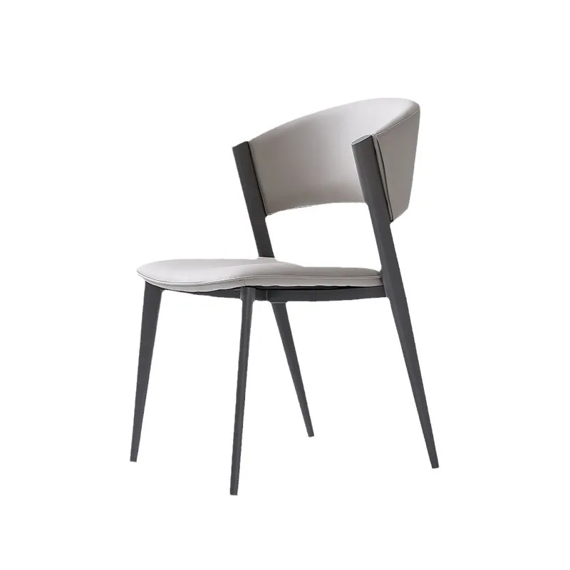 

Современные роскошные обеденные стулья с высокой спинкой для отелей и ресторанов, дизайнерские, металлические, в итальянском и скандинавском стиле, кожаные, для улицы, для столовой зоны