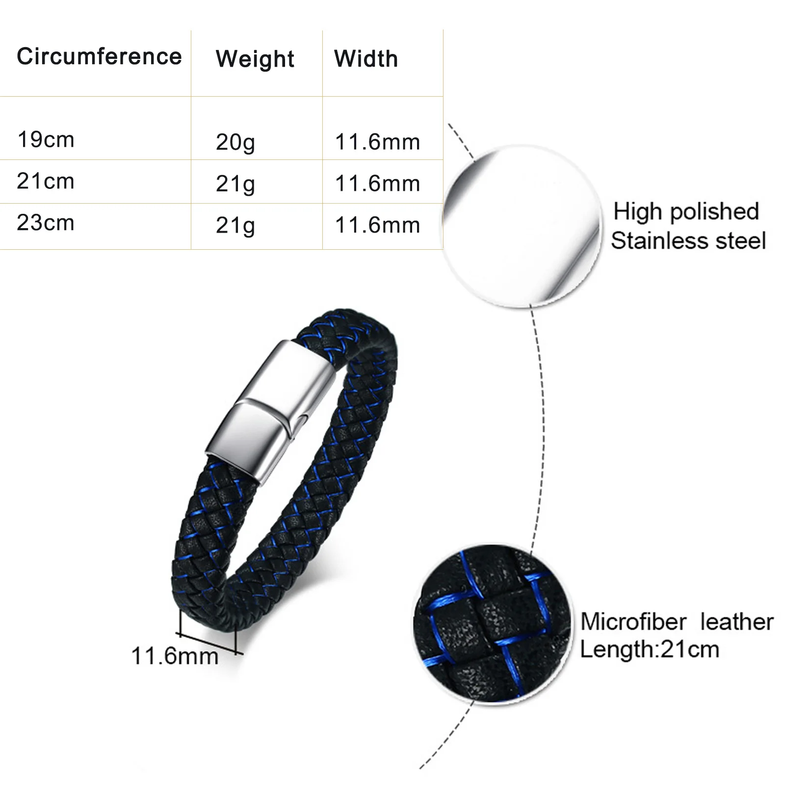 سوار جلدي مضفر عتيق للرجال من الفولاذ المقاوم للصدأ نص مخصص سوار الصداقة المشابك المغناطيسية هدية مقدمة للأخ