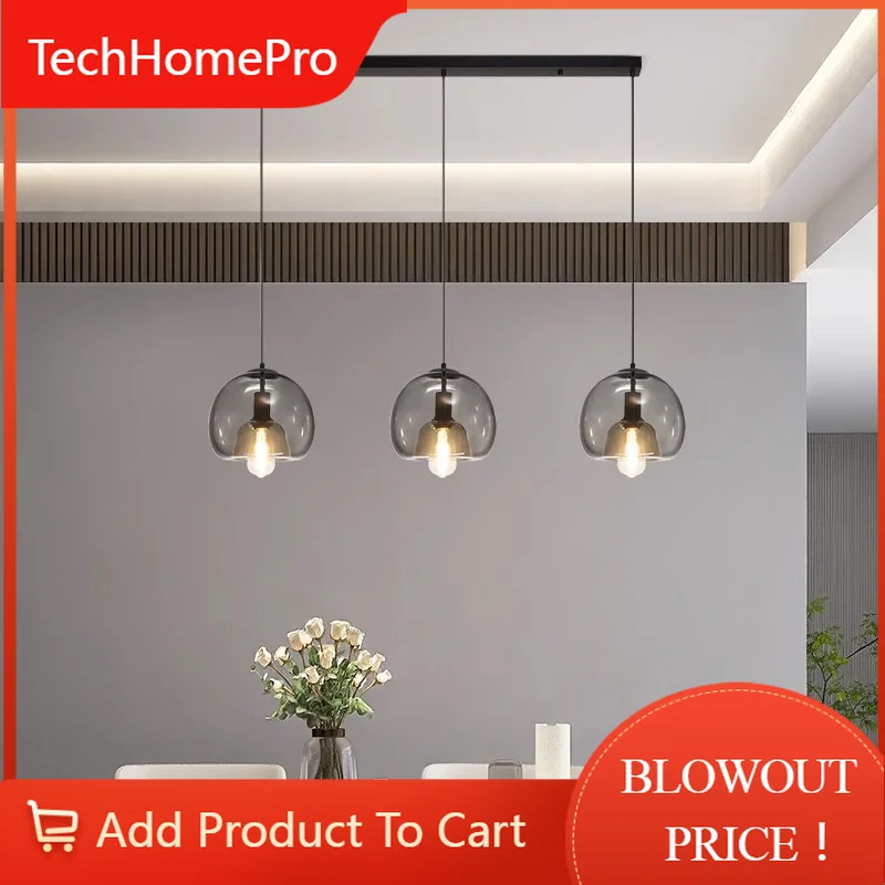 TechHPModern Dine Dining Room Pendant Lights Indoor Lighting Ceiling Lamp Hanging Light Led