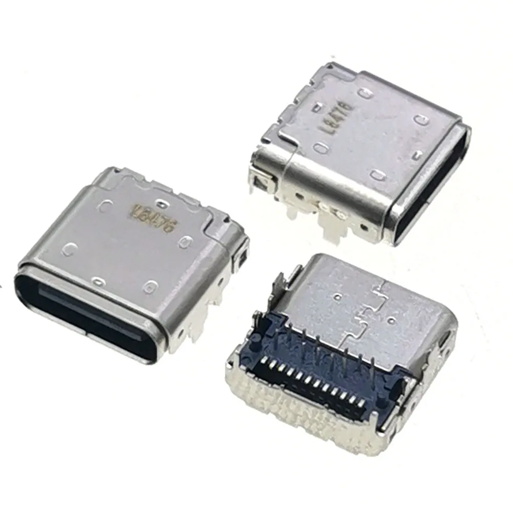 مقبس طاقة أنثى USB Type-C ، منفذ موصل الشحن ، واجهة USB ، مقبس بيانات 24 P ، 5 ، جديد