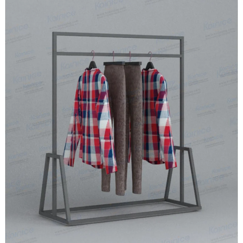 custom.Kainice Heavy Duty Black Metal Display Rack In-Store Shelf Clothes Hanger Stand Shirts