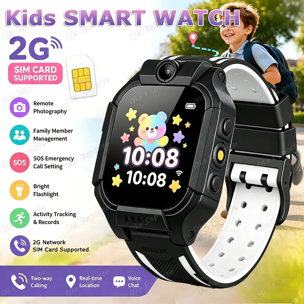 2027 Kids Smart Watch with GPS Location and SOS Camera
