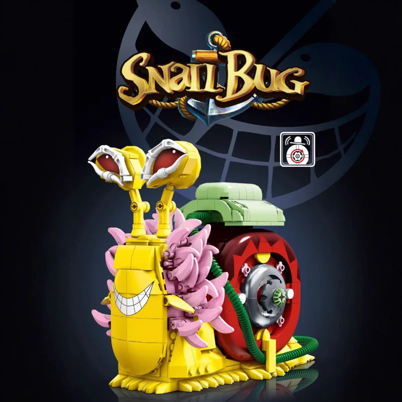 

DK Snail Bug Model Building Blocks Toy Animal Phone Worm Puzzle DIY Assembly Bricks Desktop Ornament Toys for Kids Girl Gift