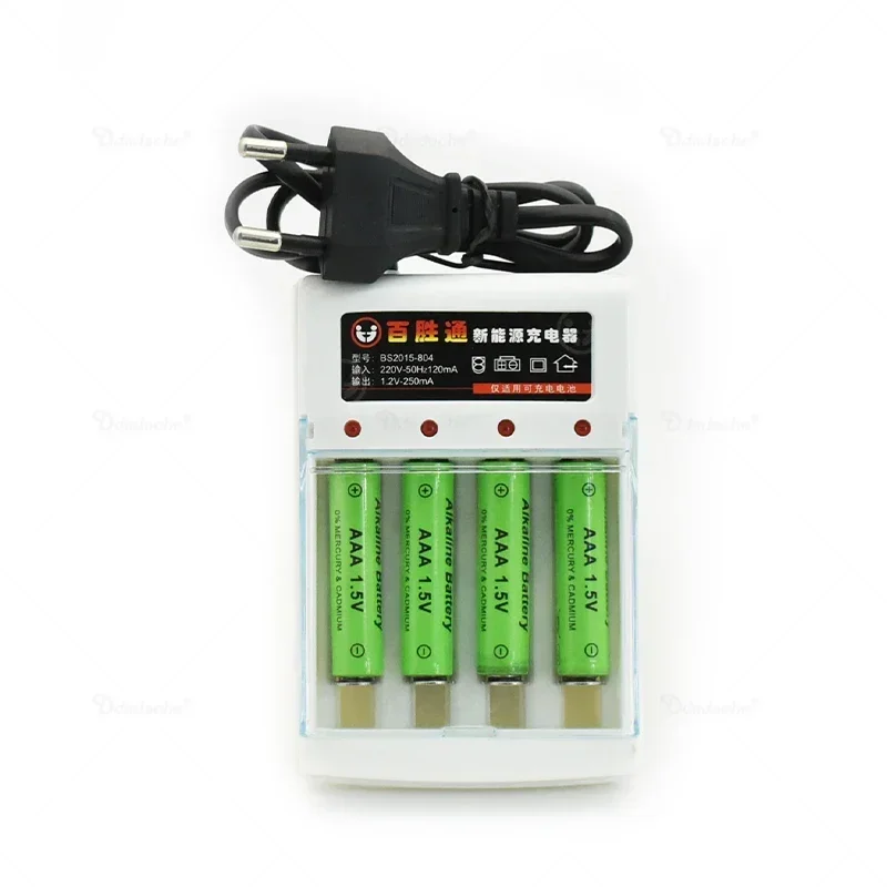 Pile alcaline AAA aste pour télécommande, batterie jouet, détecteur de fumée avec chargeur, 100% mAh, 3800 V, 1.5 nouveau