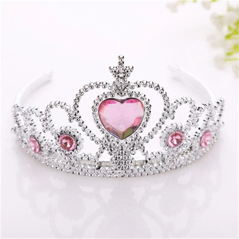 New Cute Crystal Tiara Crown Princess Crown + Magic Wand Girls Party Festival Birthday DIY Decoration Hair Accessories