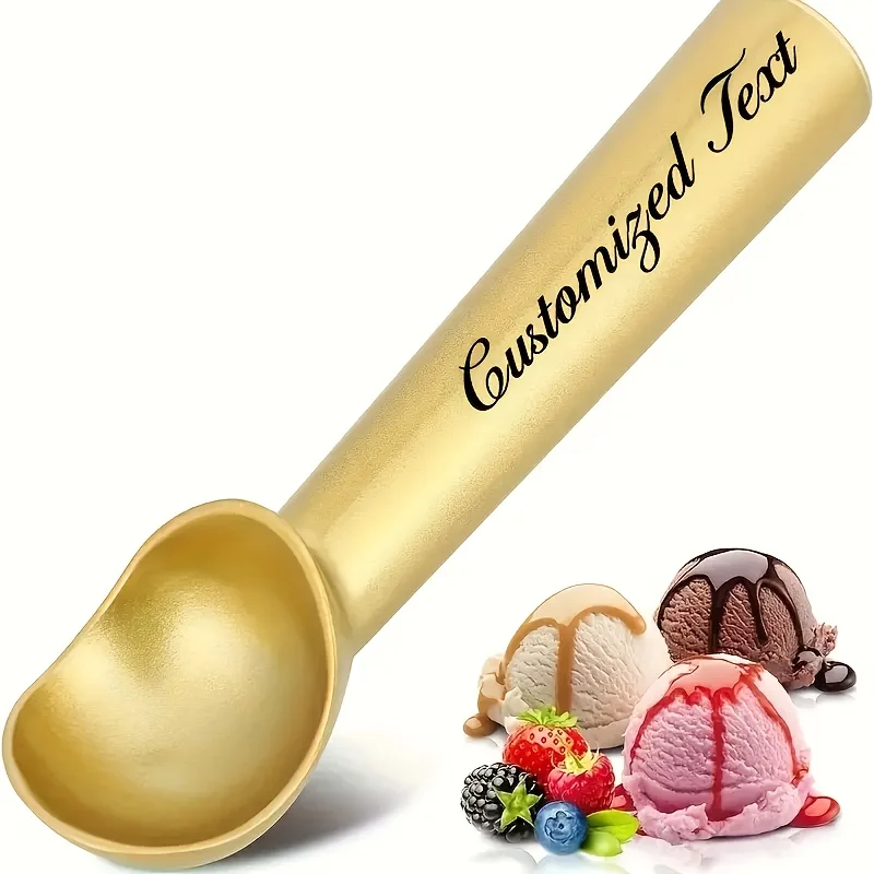 

1Pc【Customized】Ice Cream Spoon - Personalized Gift for a Friend with Engraved Name, Stainless Steel Ice Cream Spoon | Summer Gifts | Home Decoration