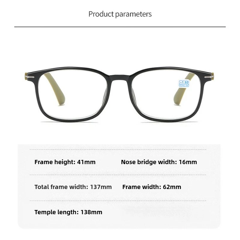 خفيفة الوزن للغاية موضة قصر النظر نظارات الحد الأدنى إطارات مربعة مريحة بالقرب من البصر النظارات النسائية INS نمط نظارات #6
