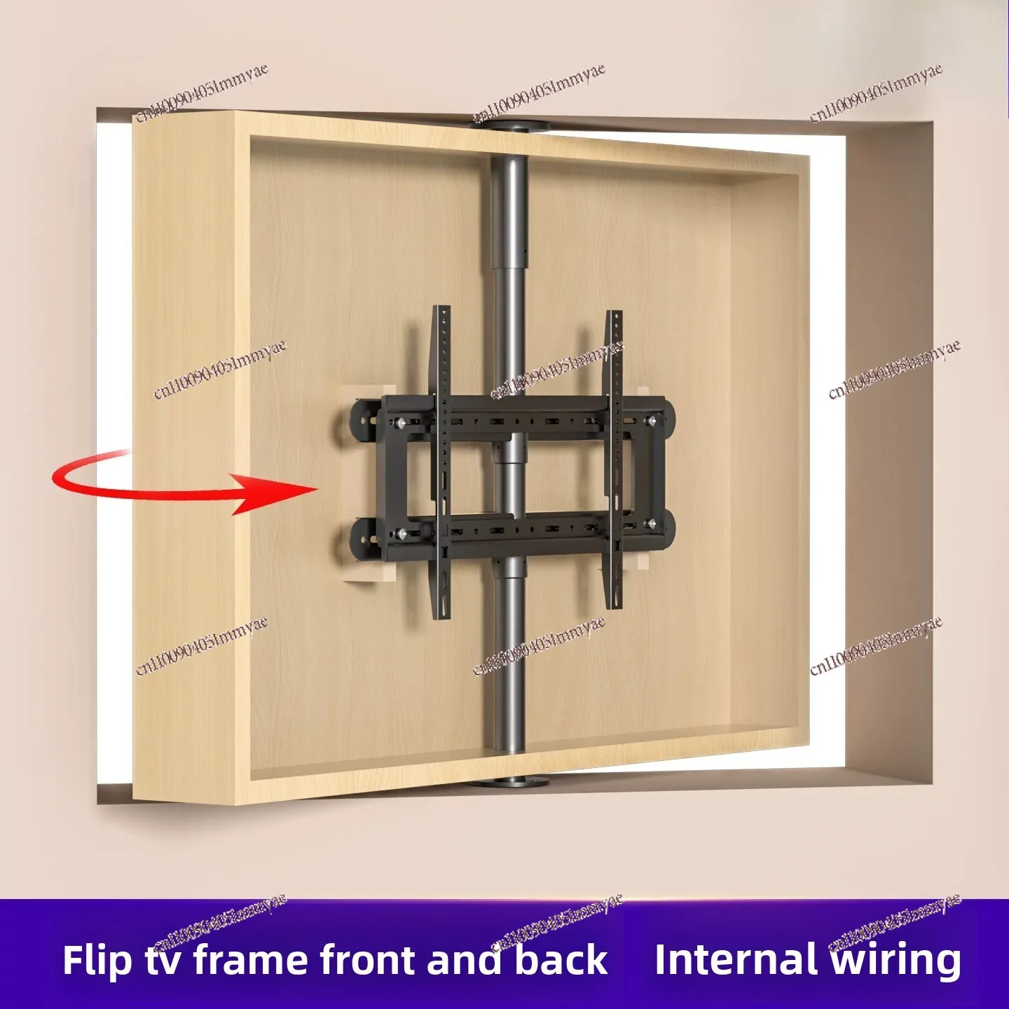360-Degree Multi-sided Rotating TV Frame, TV Partition Wall Cabinet, Rotating Disc, Heaven and Earth Tree Bracket, Hanger