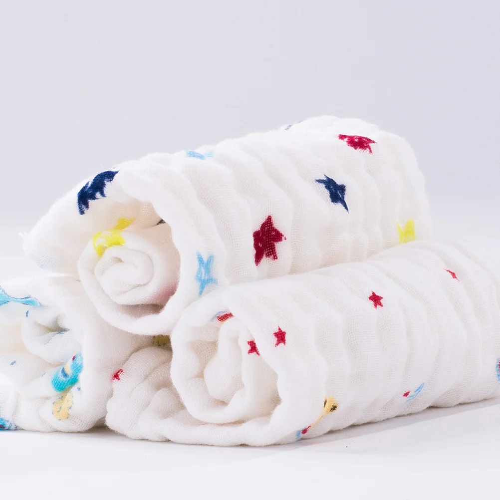 4-delige vierkante handdoeken washandjes verpleging babyvoeding kleine zakdoek het gezicht gaas