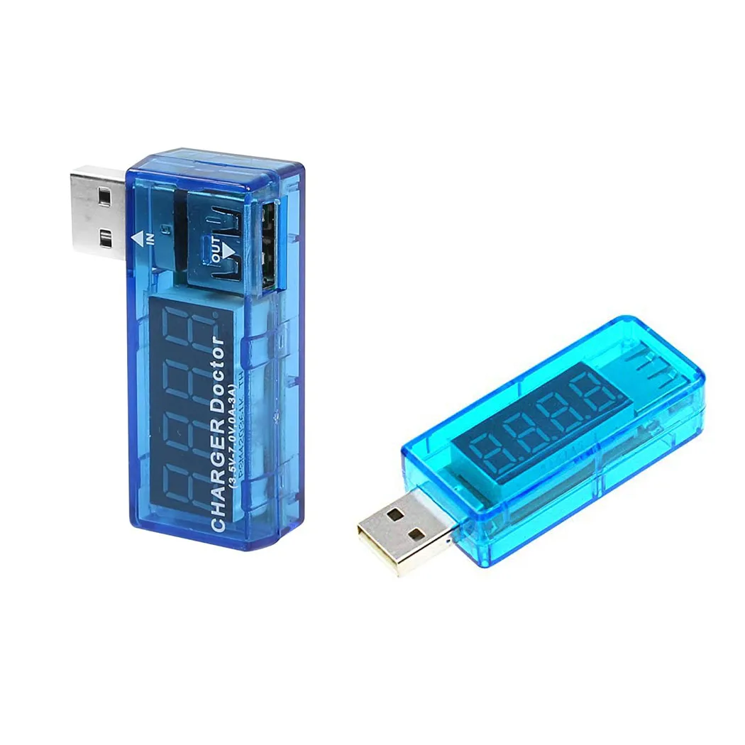 شاحن يو اس بي طبيب رقمي متعدد USB جهاز اختبار الطاقة الرقمي الجهد الحالي رصد الفولتميتر مقياس التيار الكهربائي كاشف USB محمول R
