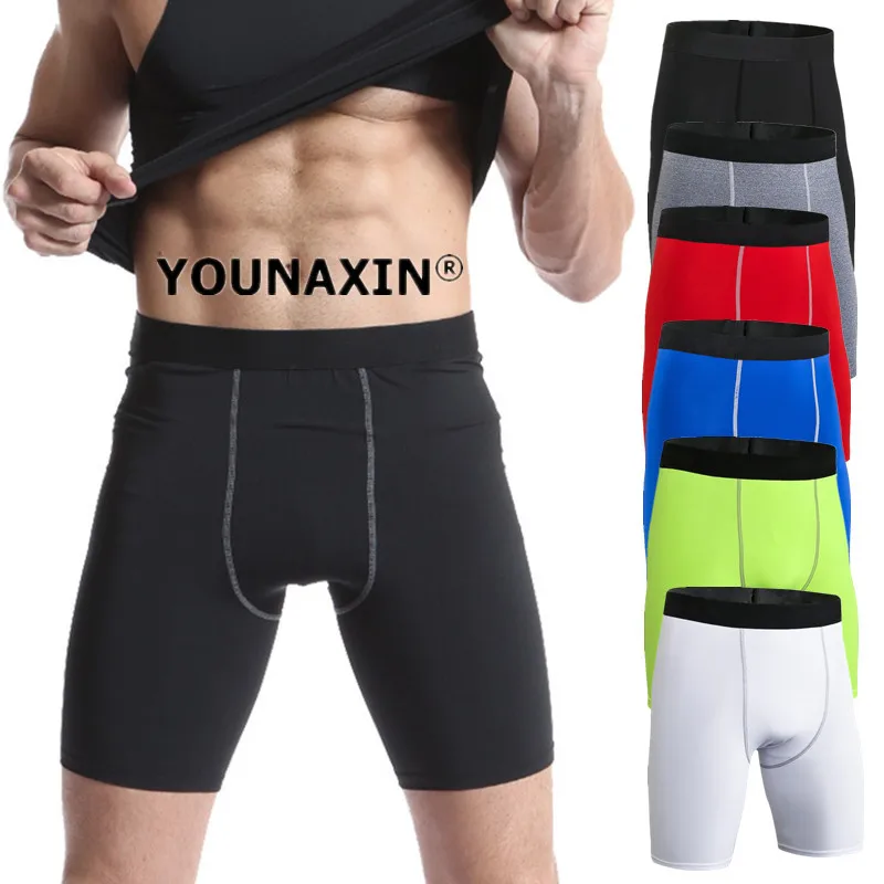 

Men Gym Yoga Sports Shorts Fitness Leggings Exercise Training Boy Running Stretch Breathable Tights Pants Quick-Dry S M L XL 2XL