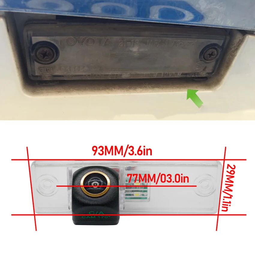 170 ° 1920x1080P AHD Special Vehicle Rear View Camera For Toyota Innova 2008~2015 For Toyota Kluger U20 2001~2006 Accessories