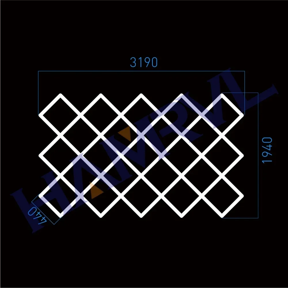 차고 벌집 LED 조명 육각 110V-240V LED 튜브 천장 조명, 자동차 차체 수리 LED 작업장용
