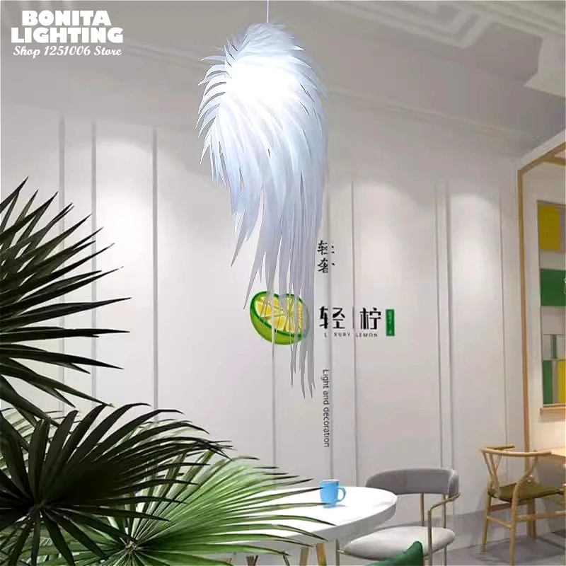 

Angel Wing Pendant Light, Feather Chandelier for Bedroom Restaurant Hotel Hall Commercial Decor, Modern Creative Lighitng Design