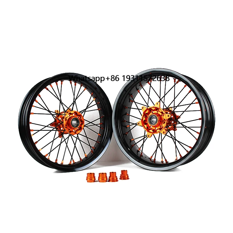 

High Quality Aluminum Alloy Motorcycle Wheels 17x3.5-17x5.0 Black Rim Fit for EXC Supermoto