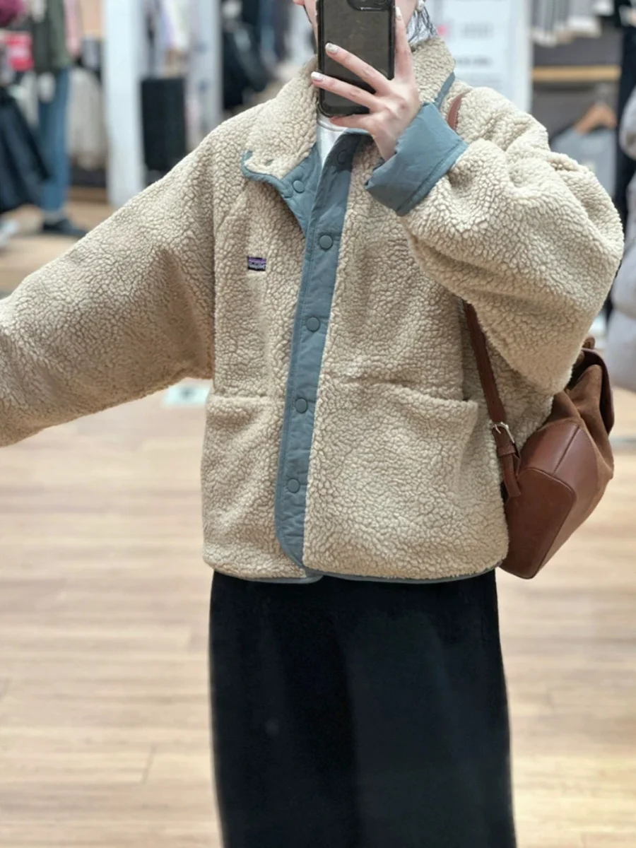 

American Sle Thiened Cotton Jaet Women's Autumn Winter Loose Casual Faionable Warm Hooded Coat Casual Wear for Adults