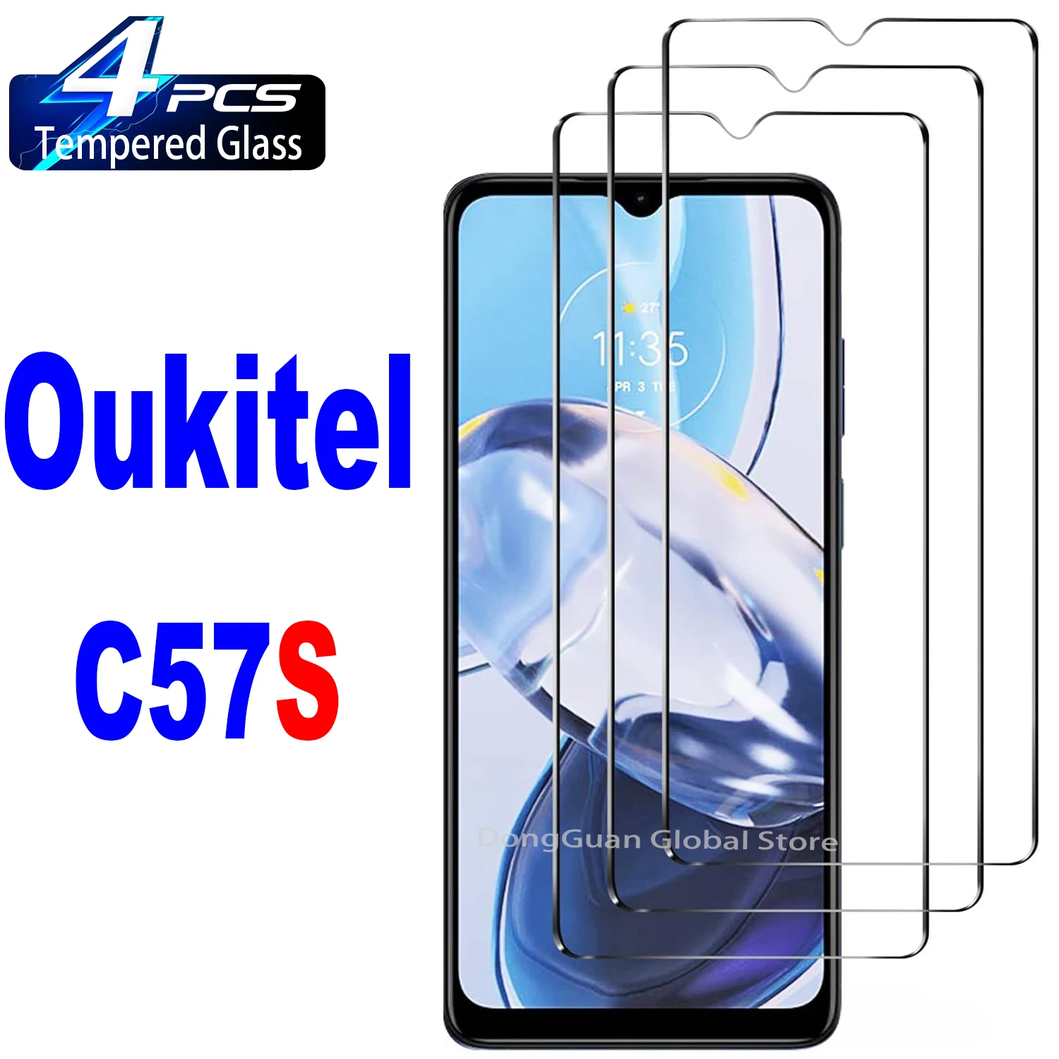 

For OUKITEL C57s Tempered Glass Screen Protector Glass Film
