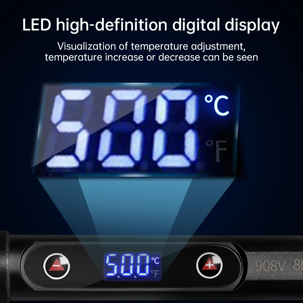 AC110V/220V Soldering Iron Kit 80W Adjustable Temperature LCD Solder Welding Tools cervical Heater Welding Repair Hand Tool