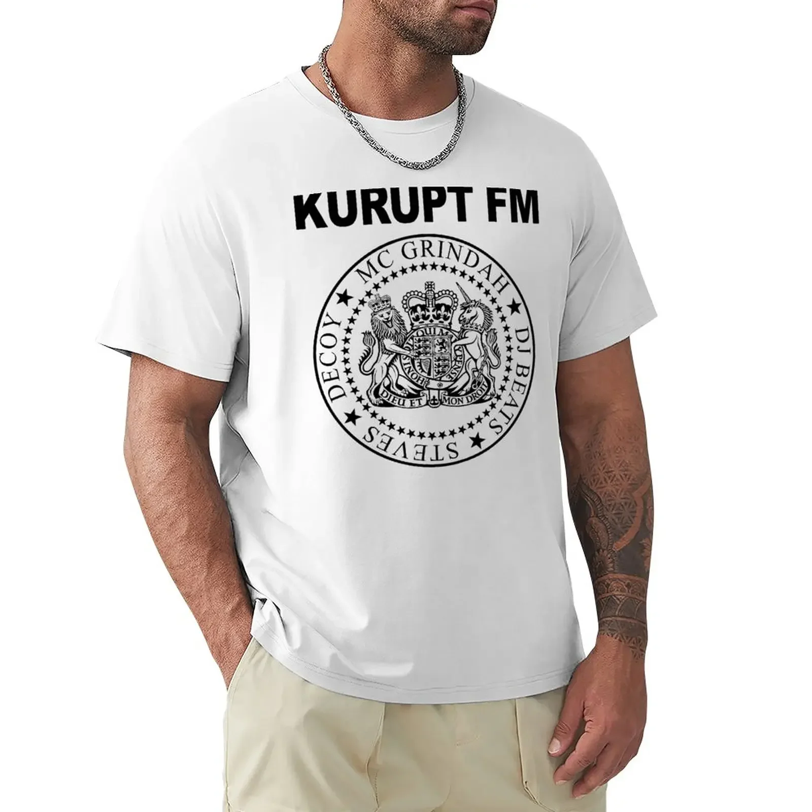 KURUPT FM T-Shirt plus size tops blanks Aesthetic clothing mens t shirts