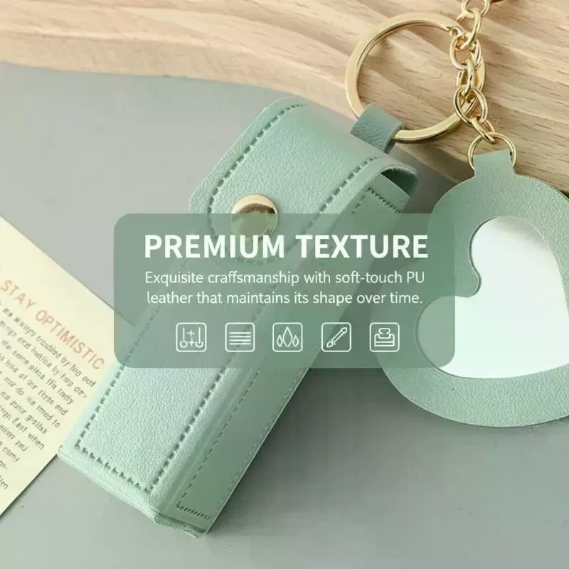 Mini Leather Lipstick Holder Keyring Portable Bag for Purse Organizer Small Travel Makeup Storage Essential Gift Idea