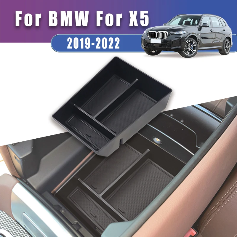 Armrest Storage Organizer For BMW X5 2022 2021 2020 2019 Insert Tray Keep Car Console Tidy Easy Installation No Tool Storage Box