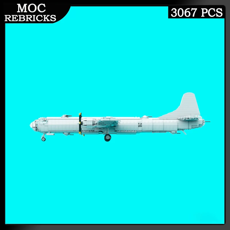 MOC-119970 Fighter Technical Ideas Series Assembly Model Building Blocks MOC Superfortress 1:35 Scale Aircraft Bricks Toy Gift