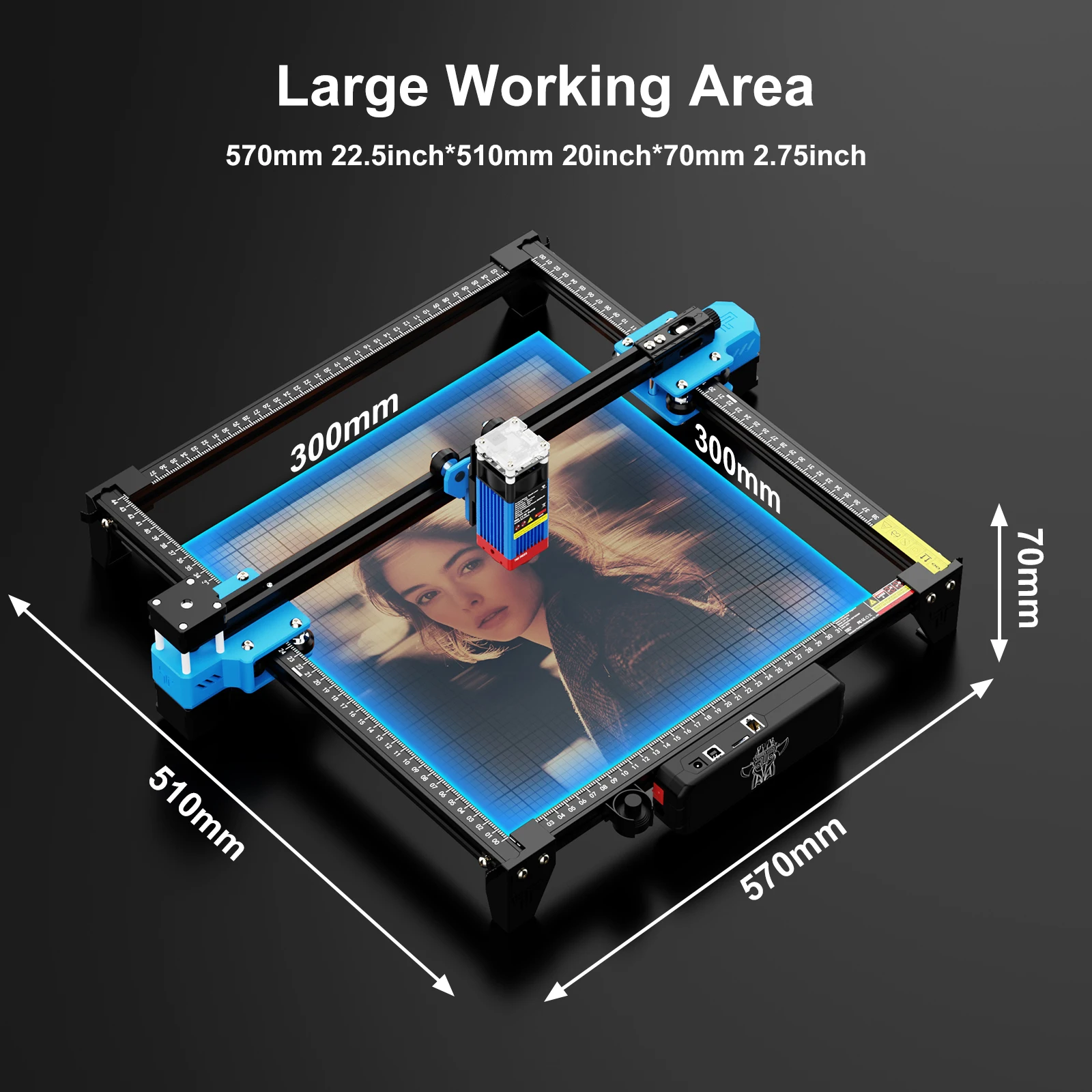 TwoTrees TTS-55 Pro Laser Engraver Offline Control 5/10W Laser Engraving Cutting Machine 445±5nm Blue Light Cnc Machine - view 4