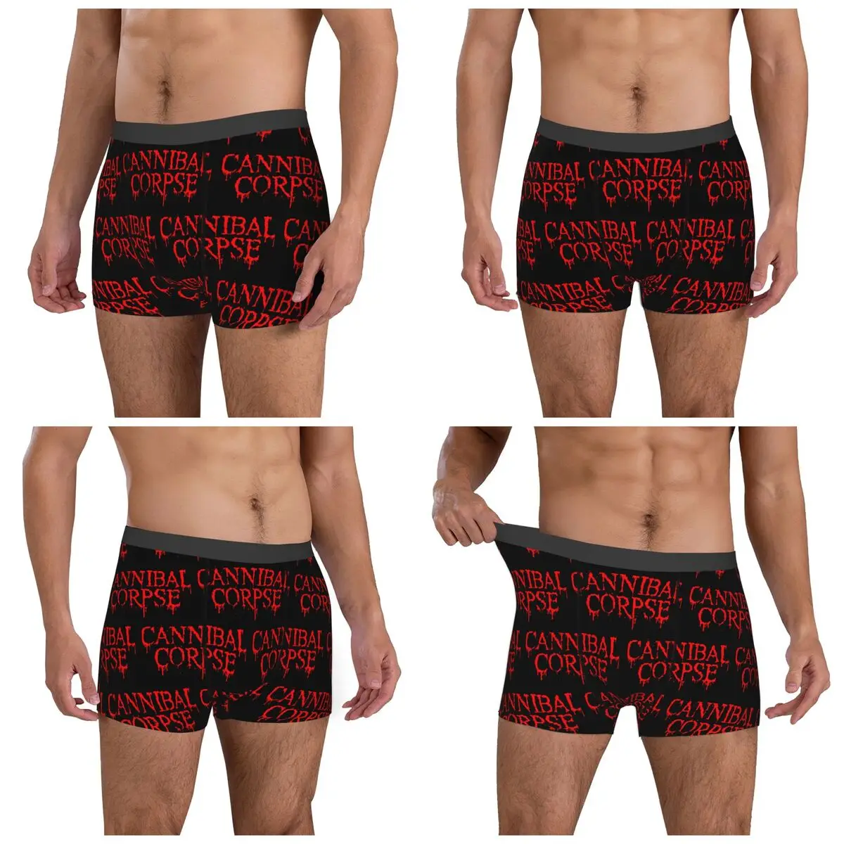 Boxer Underpants Shorts Cannibal Corpse Death Metal Band Panties Men Soft Underwear for Homme Man Boyfriend Gifts