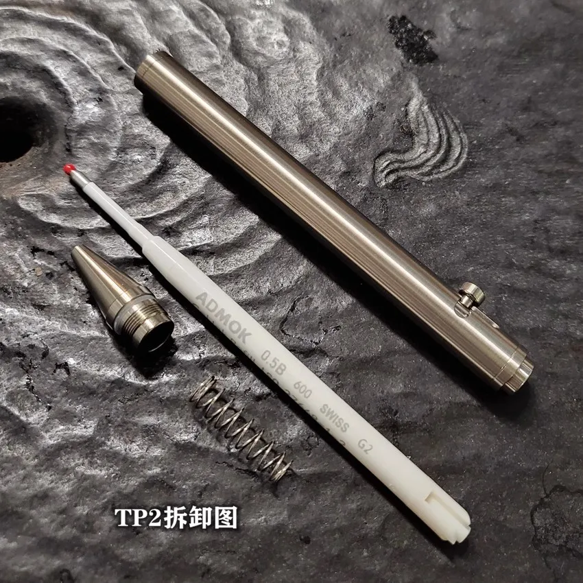 Imagem -04 - Pure Titanium Alloy Pen Tc4 Assinatura de Caligrafia Tactical Bolt Action Pen pc