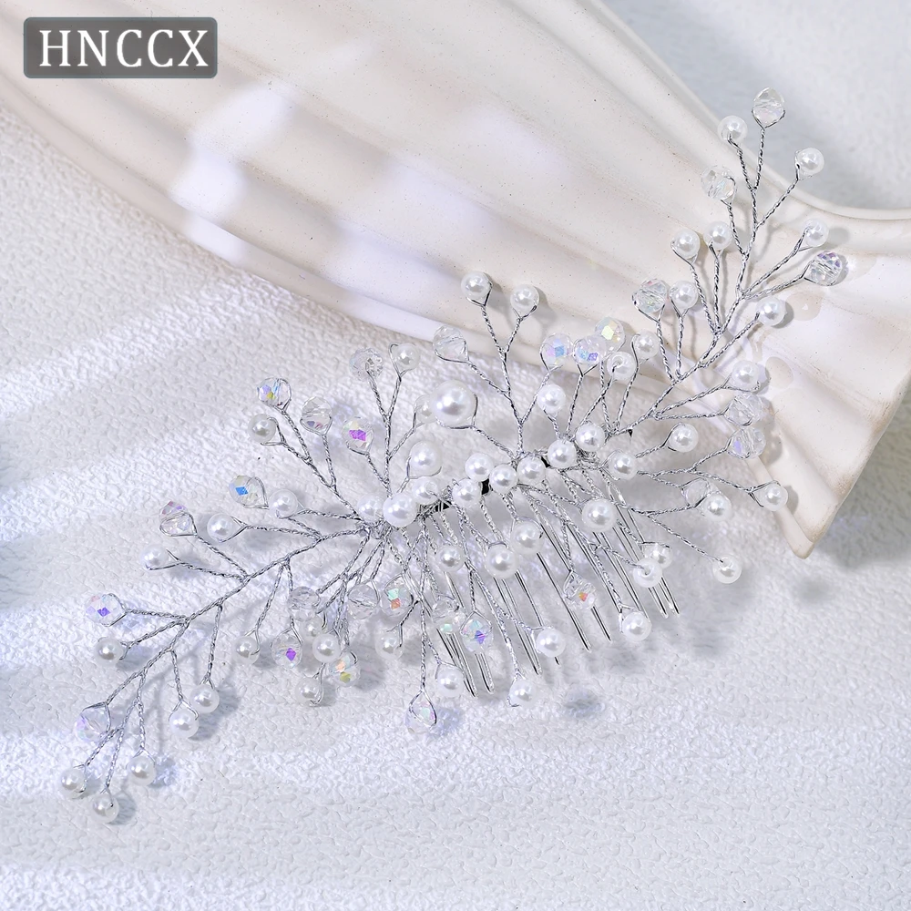 

YouLaPan Bridal Pearl Hair Comb Minimalist Wedding Hair Accessories Fashion Women Rhinestone Headwear Party Headpiece HP341