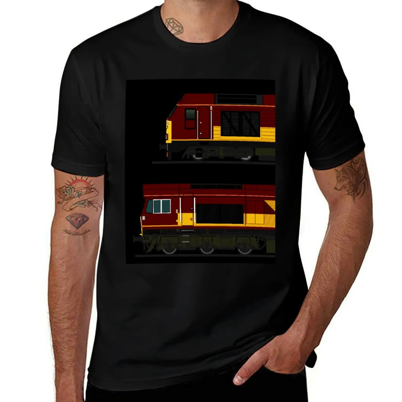 

EWS LOCOMOTIVES T-Shirt man t shirts high quality luxury brand man t shirt luxury t shirts cotton 100% T-shirt