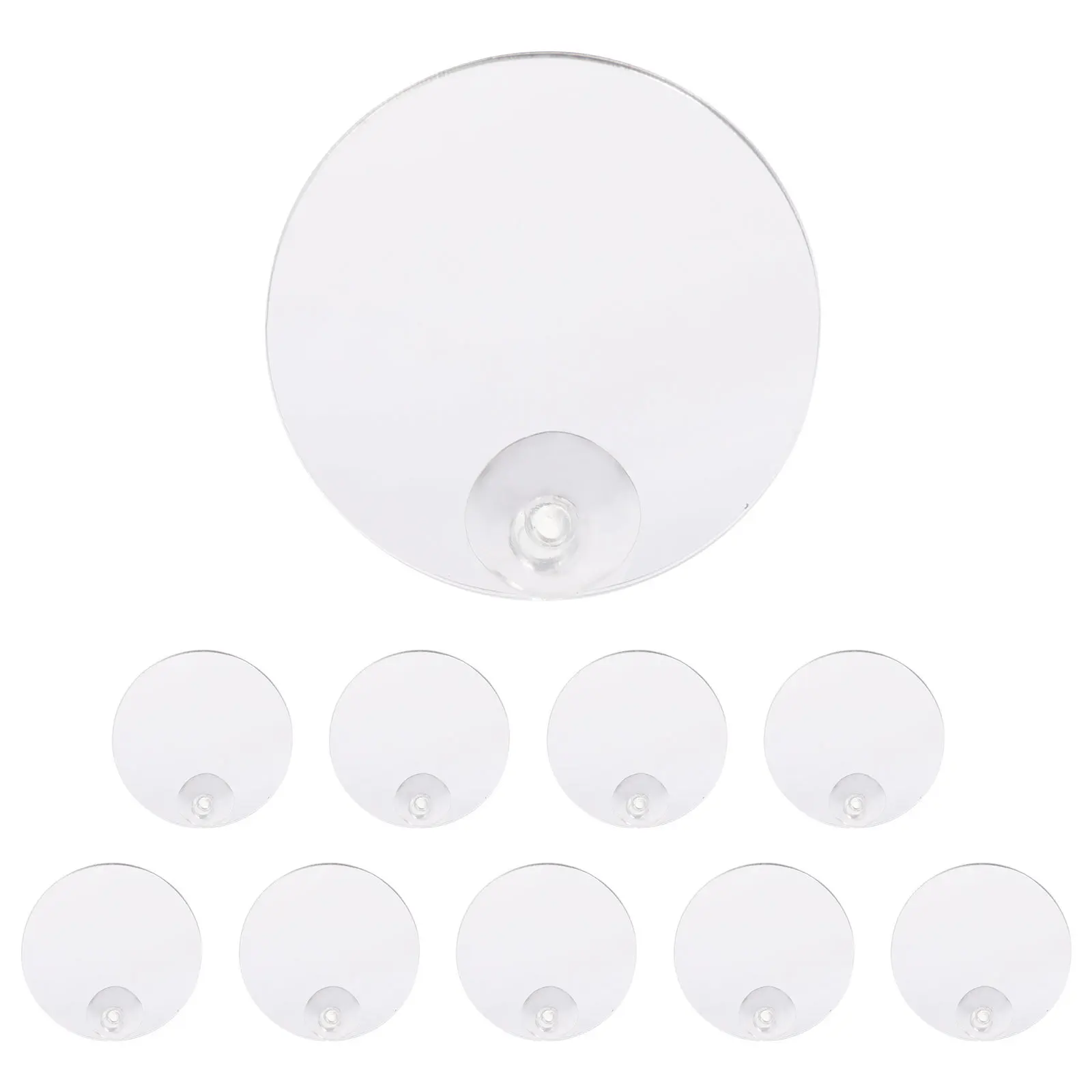 

10Pcs Betta Mirrors Single Side Decorative Aquarium Mirror Fish Tank Suction Cup Betta Training Accessory Decorative Mirror