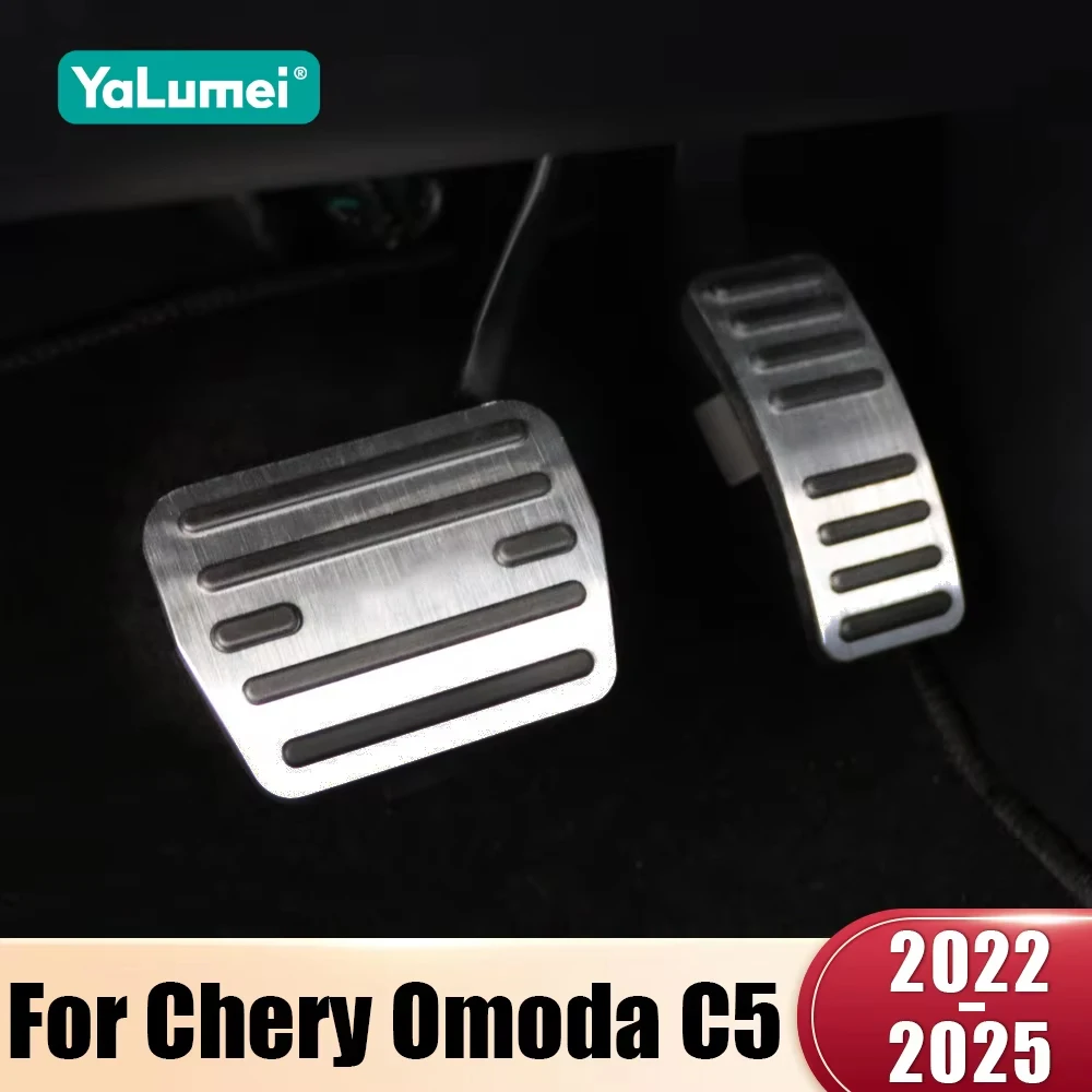 Für Chery Omoda 5 Omoda C5 FX 2022 2023 2024 2025 Aluminium Auto Gaspedal Kraftstoff Bremse Kupplung Pedale Abdeckung rutschfeste Pad
