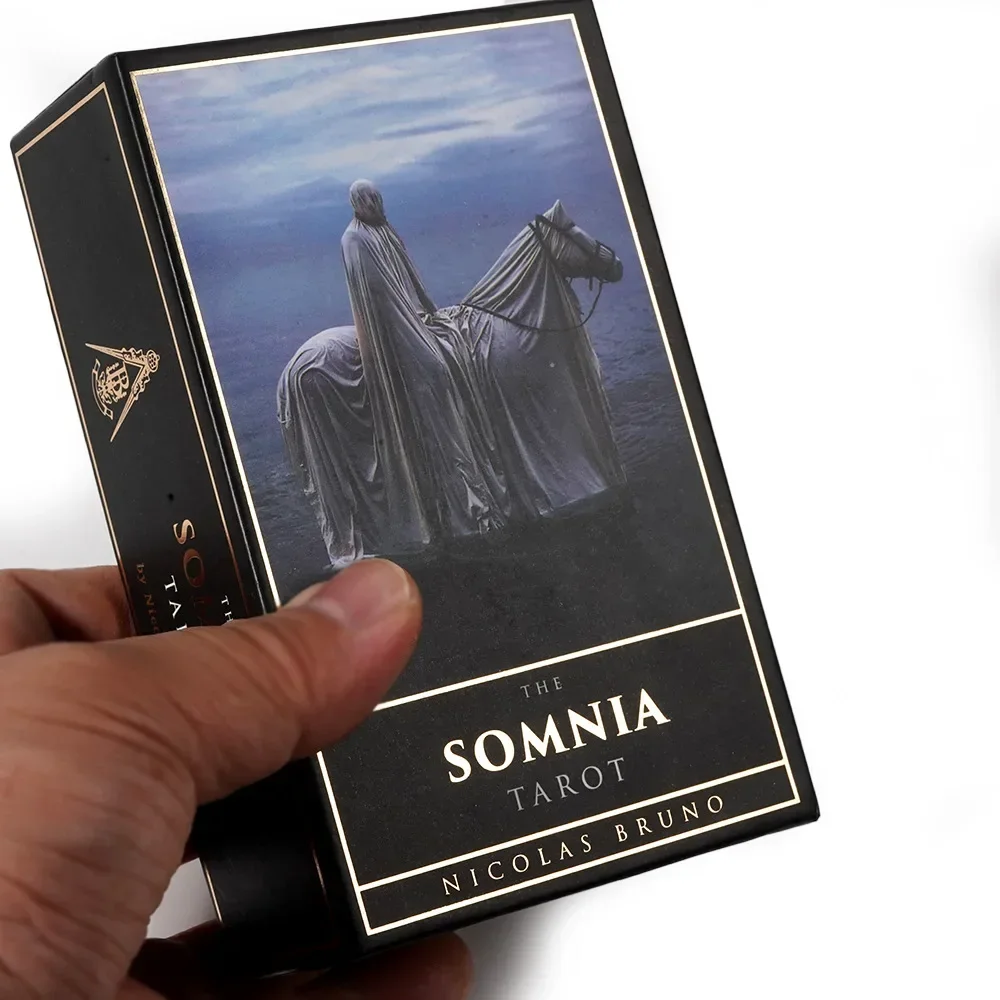 Somnia Tarot 78 sztuk kart 1:1 rozmiar pozłacana krawędź przewodnik książka Tarot gry planszowe