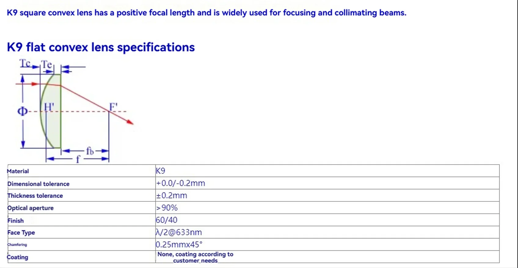 Lente piano convessa in vetro ottico BK7 ad alta precisione, diametro 6 mm/7 mm, per esperimenti ottici