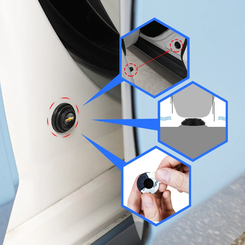 8 قطعة باب السيارة امتصاص للصدمات مكافحة الضوضاء وسادة عازلة طوقا لشروليه كروز شرارة كابتيفا الضواحي كامارو ماليبو كولورادو