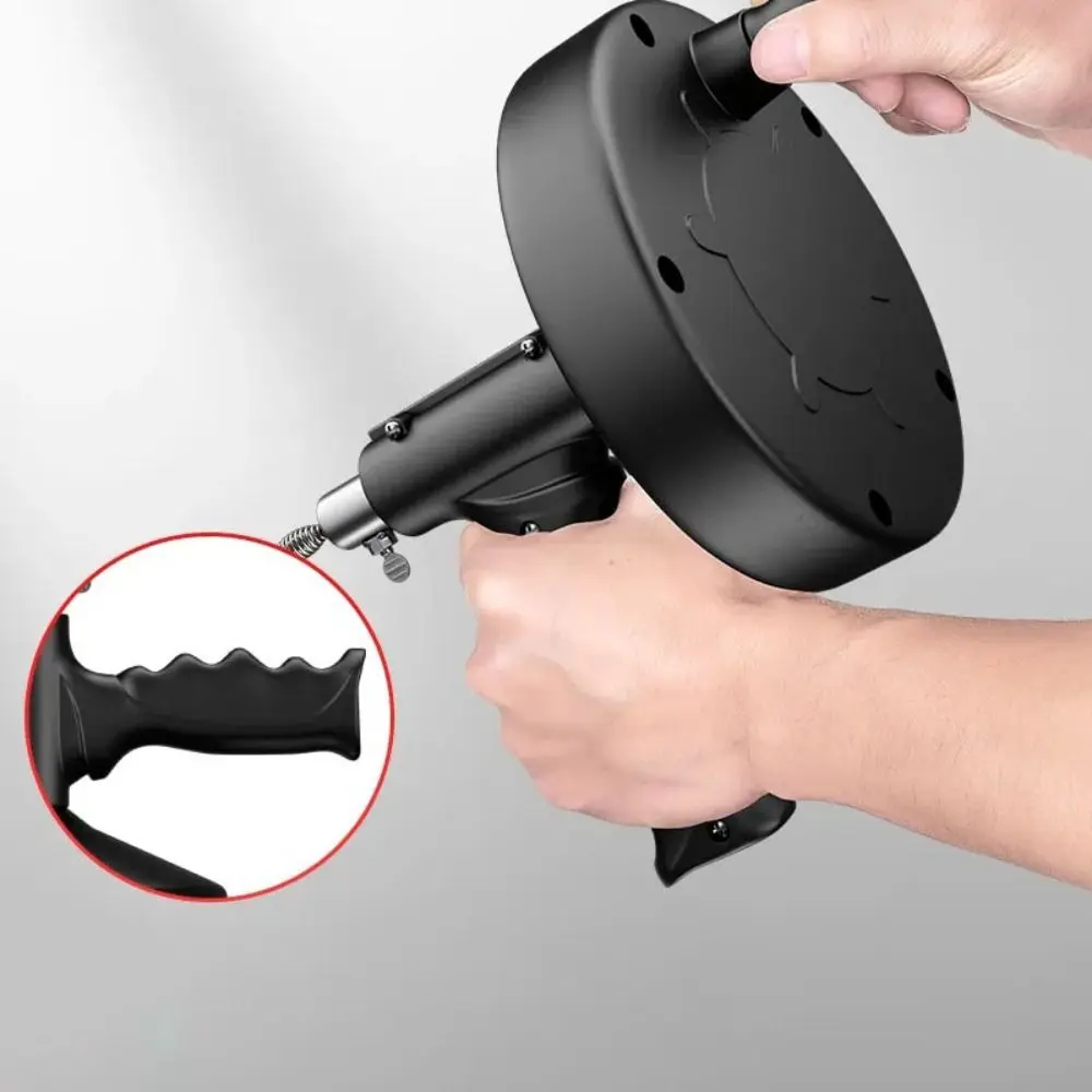 PE and Stainless Steel Drain Cleaning Auger Black Spring Screw Design Universal Kitchen Toilet Unclog Unclog Long Pipes
