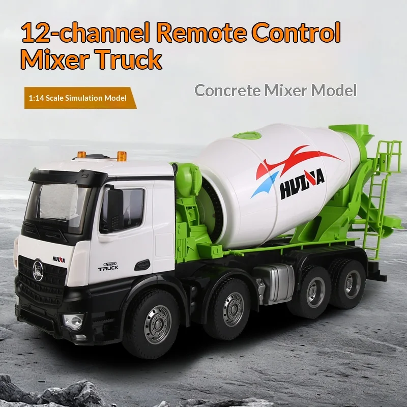 NEW HUINA 1537 1:14 Wireless Remote Control 12 Channels 2.4ghz Multi Car Play Without Cross Frequency Engineering Sound Effects