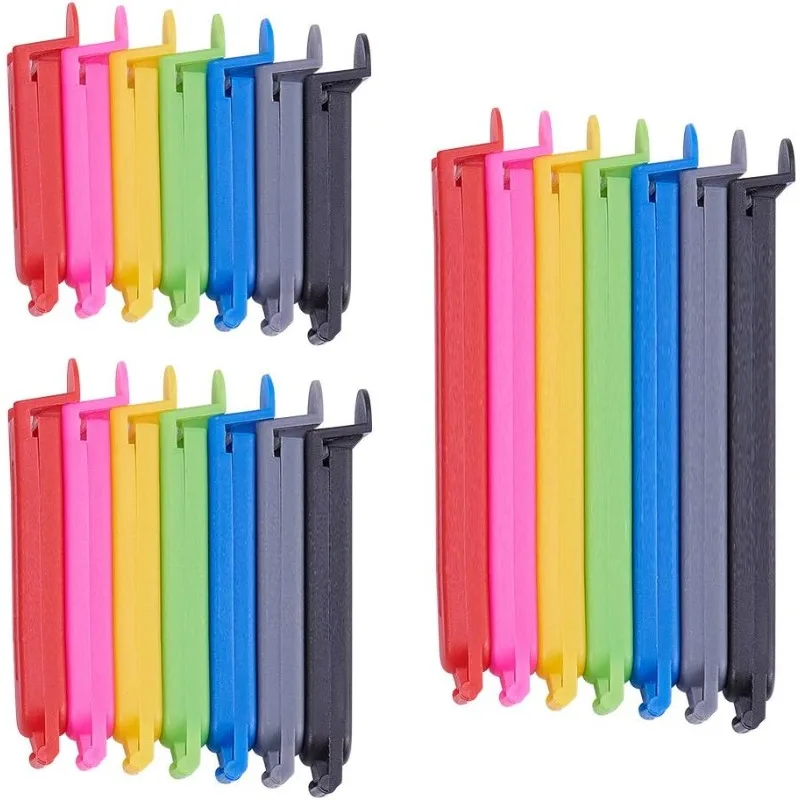 70 Pcs Plastic Sealing Clips Fresh-Keeping Clamp Sealer 7 Colors for Food and Snack Bag Home Food Storage Clip