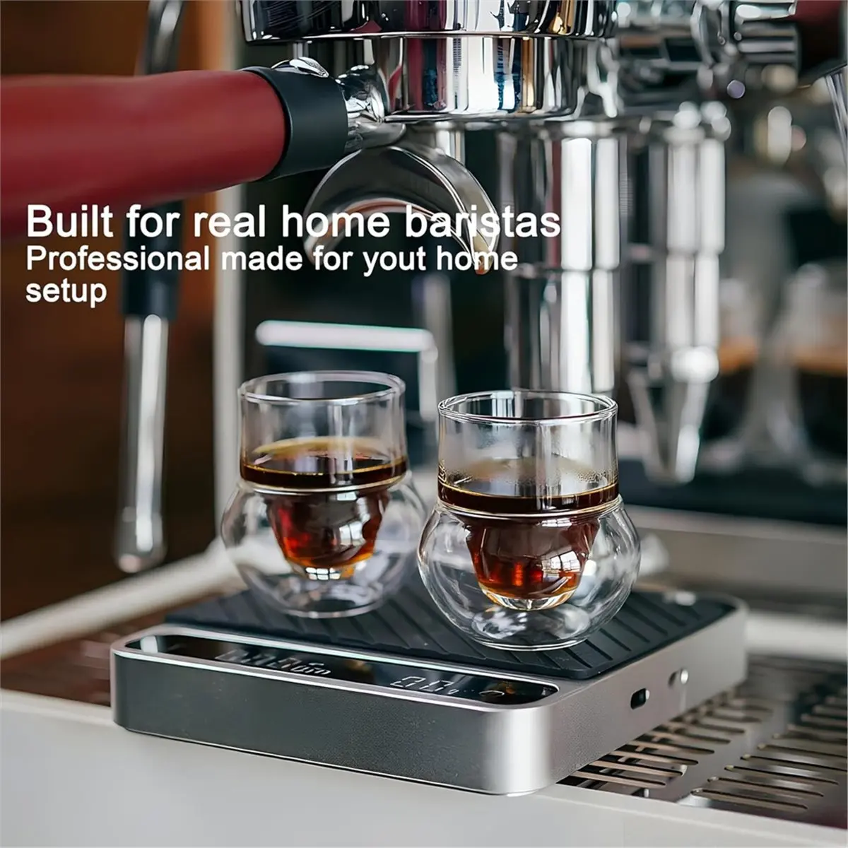 Double-Walled Espresso Cups Set of 2, 4oz Handcrafted Borosilicate Glass for Coffee Lovers